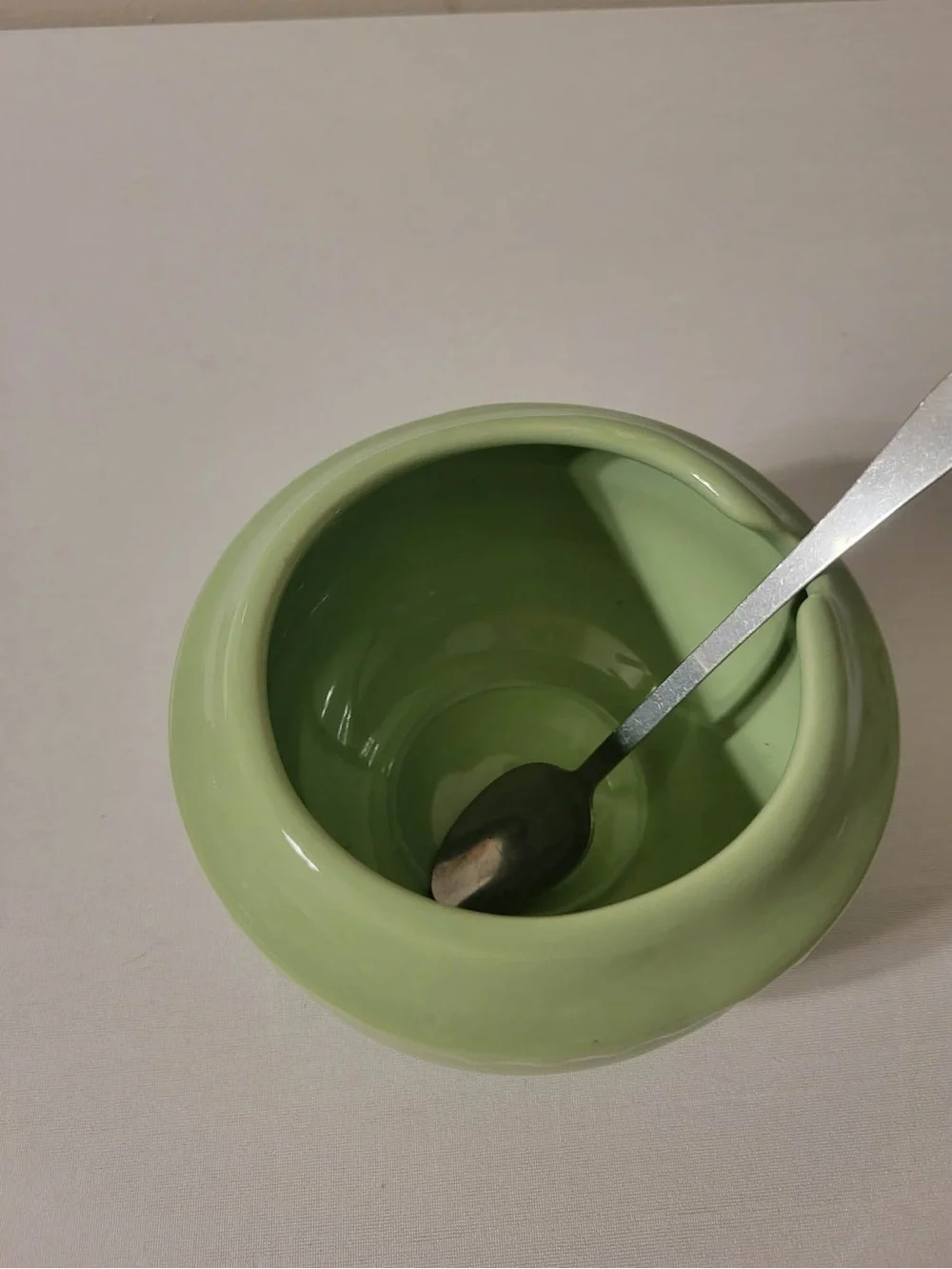 Light Green Ceramic Creamer and Sugar Bowl Set